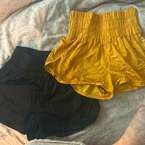 Free People Movement The Way Home Shorts Bundle Medium Black Gold